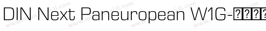 DIN Next Paneuropean W1G字体转换